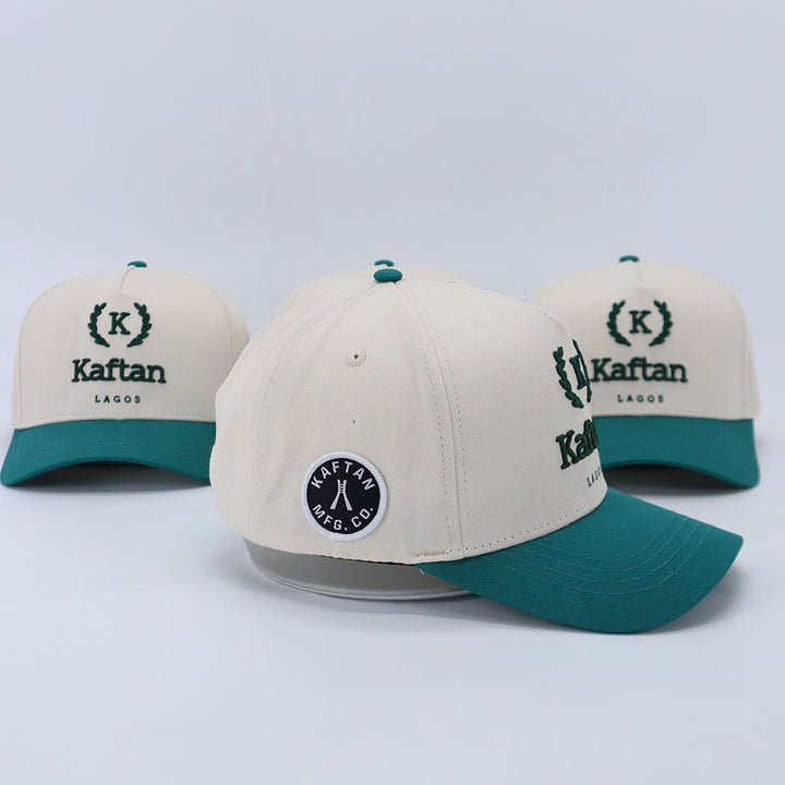 Cream and Green Logo Snapback