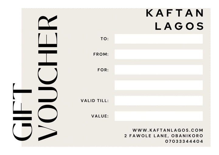 KAFTAN LAGOS GIFT CARD