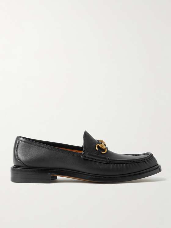 Black HorseBit Loafers