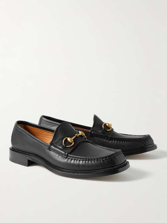 Black HorseBit Loafers