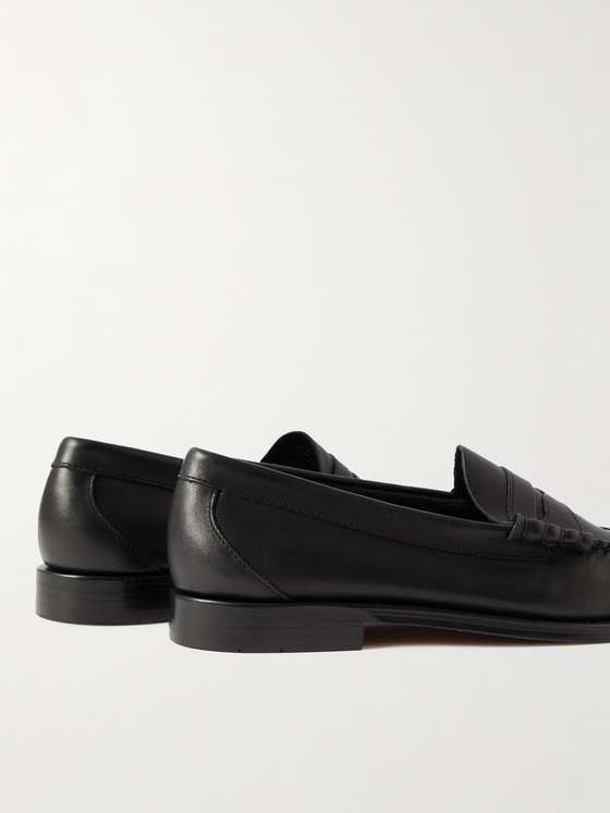 Black Leather Penny Loafers Weejuns