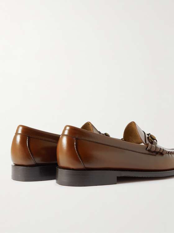 Brown Cordovan Leather HorseBit Loafers