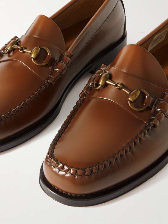 Brown Cordovan Leather HorseBit Loafers