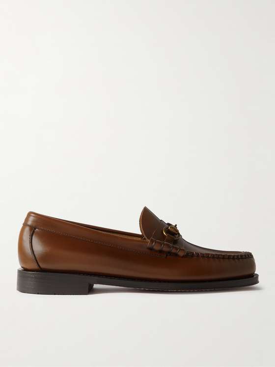 Brown Cordovan Leather HorseBit Loafers