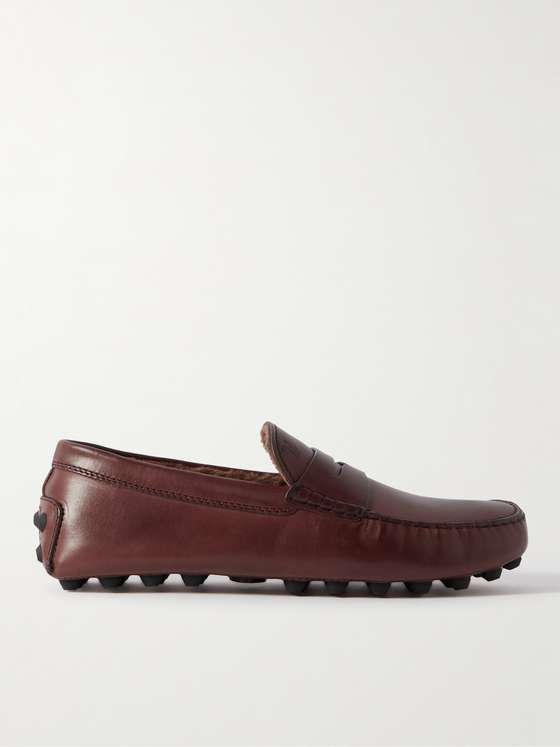 Brown Leather Penny Driving Shoes