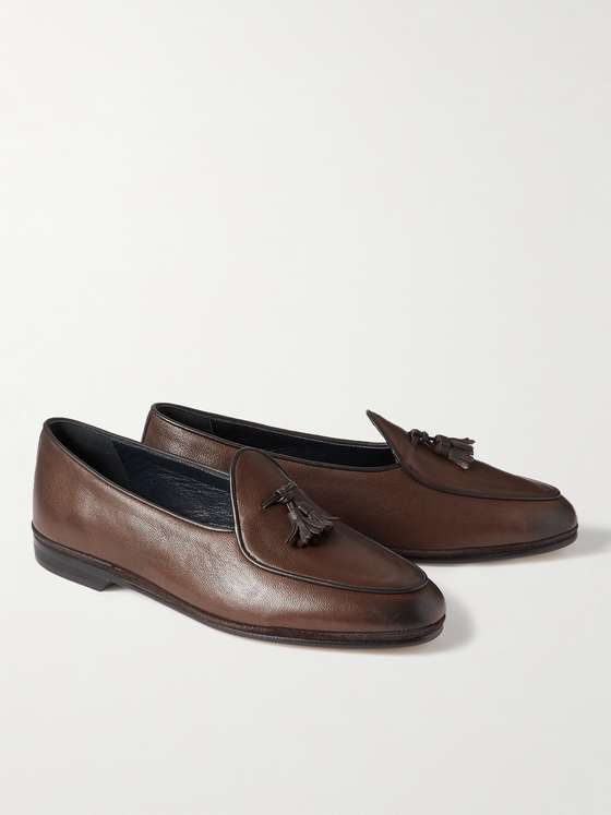 Coffee Belgian Tassel Loafers