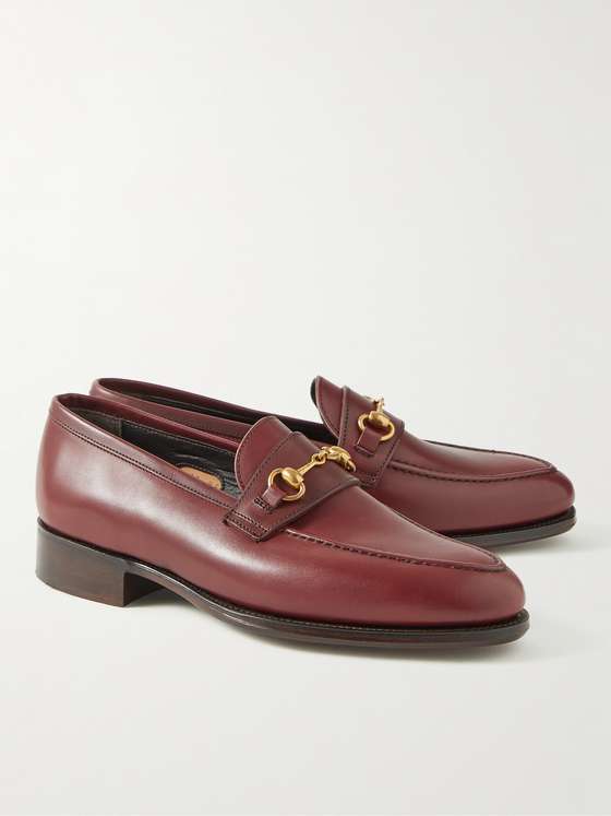 Burgundy Leather HorseBit Loafers