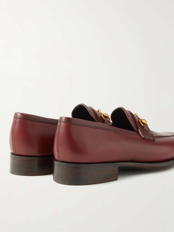 Burgundy Leather HorseBit Loafers