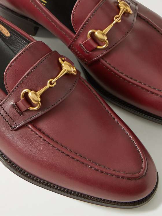 Burgundy Leather HorseBit Loafers