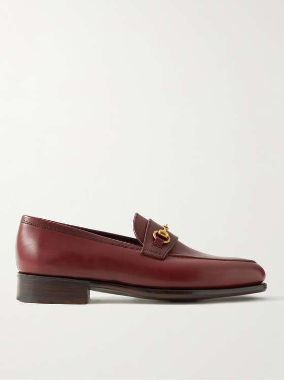 Burgundy Leather HorseBit Loafers